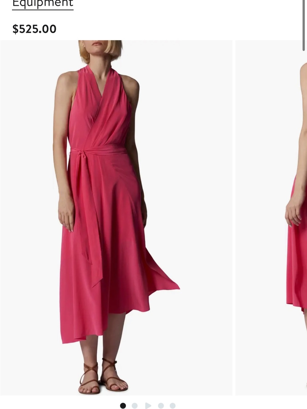 Equipment Alejandra Halter Silk Maxi Dress